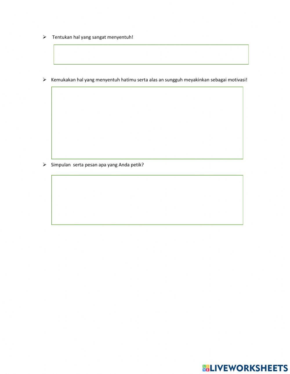 Soal Latiha Struktur teks cerita Inspiratif