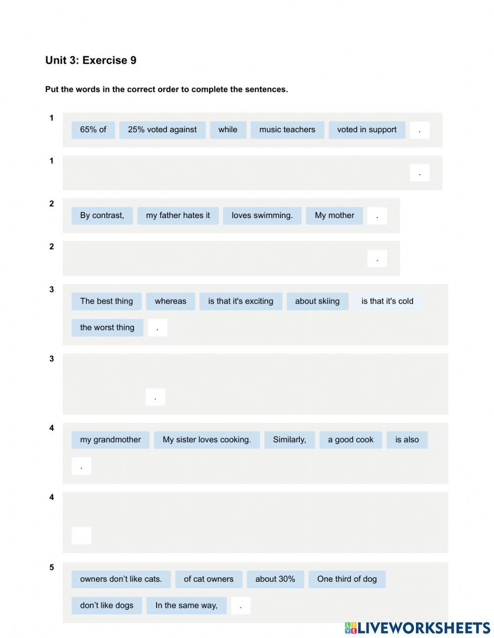 Mindset IELTS 1 - Writing Skills Modules - Unit 3 Ex9