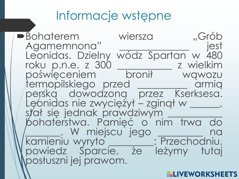 Juliusz Słowacki -Grób Agamemnona-