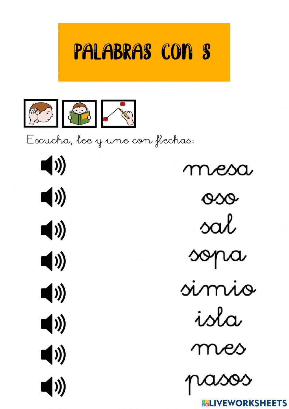 Comprensión oral con la s