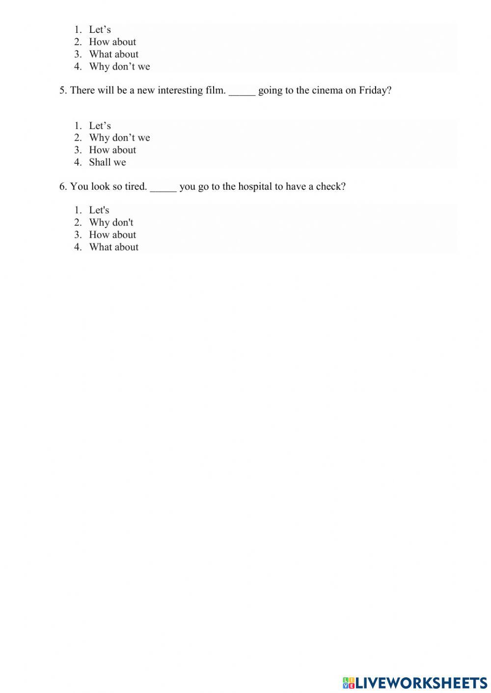 Suggestions with let and what about