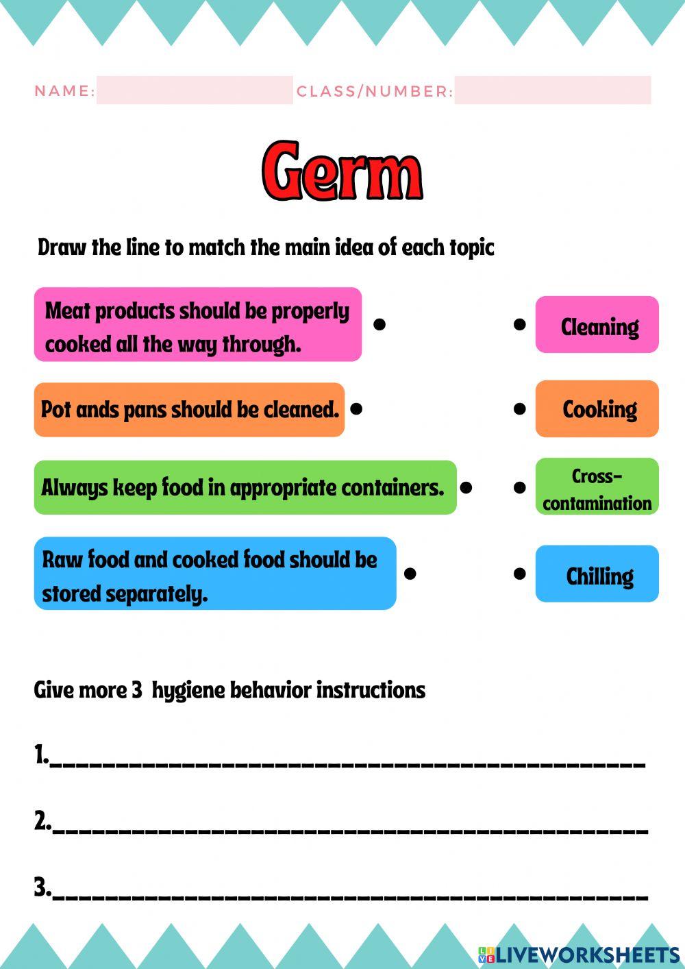 7C Germs online exercise for | Live Worksheets
