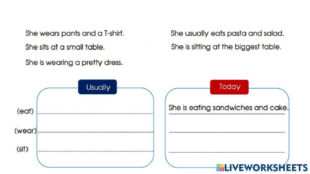 Present simple vs. present progressive