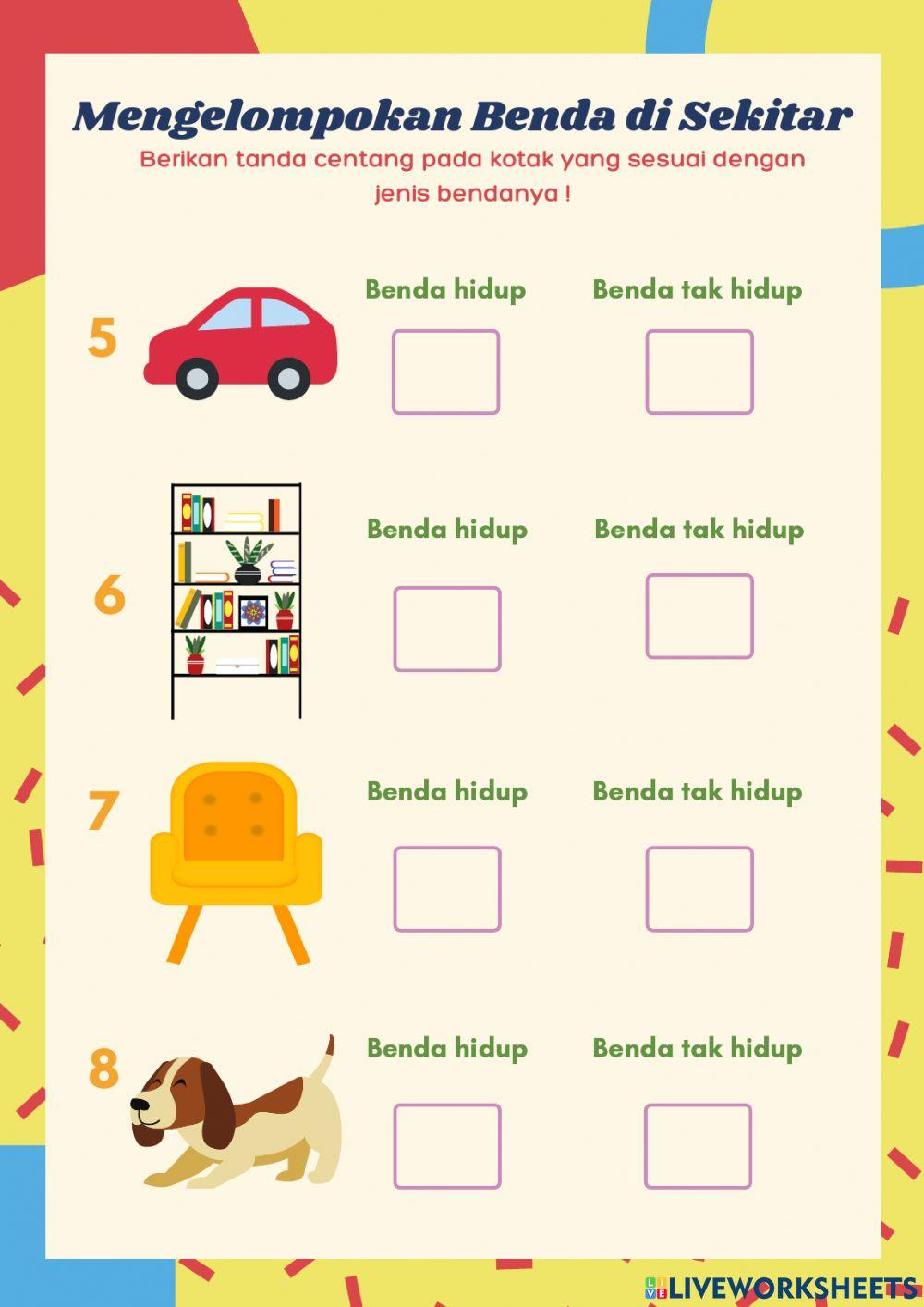 Mengelompokan Benda di Sekitar