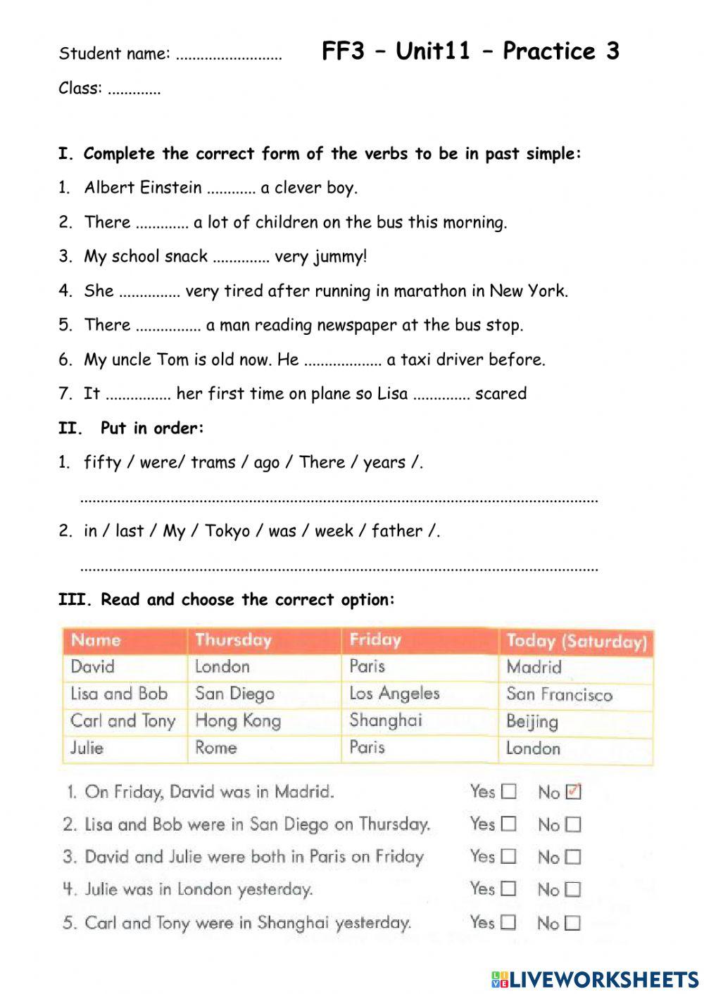 FF3 - Unit 11 - Practice 3