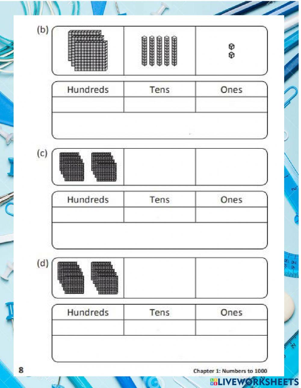 YR2 place value wb p7,8