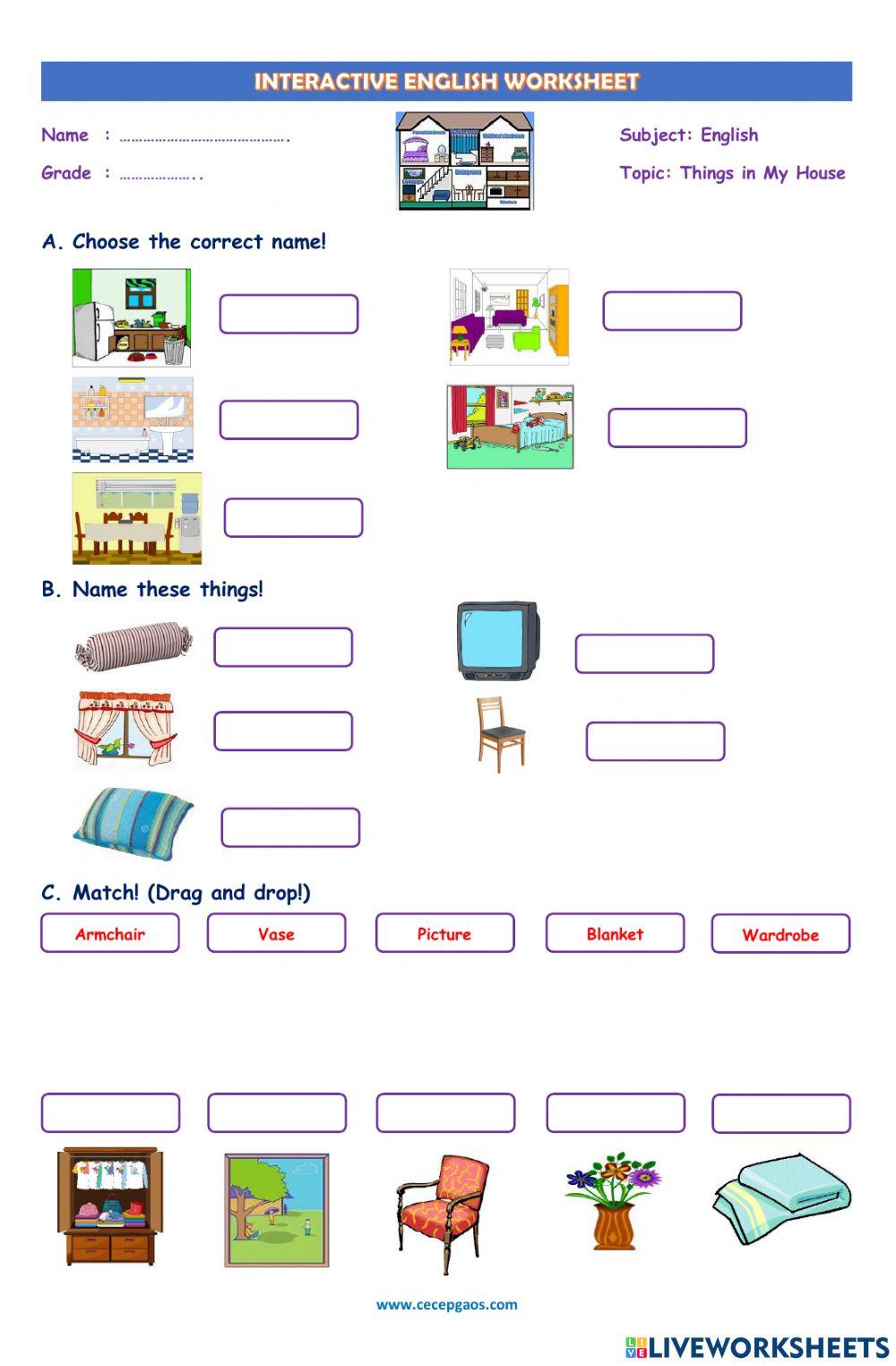 LKPD Interaktif Bahasa Inggris Tentang House