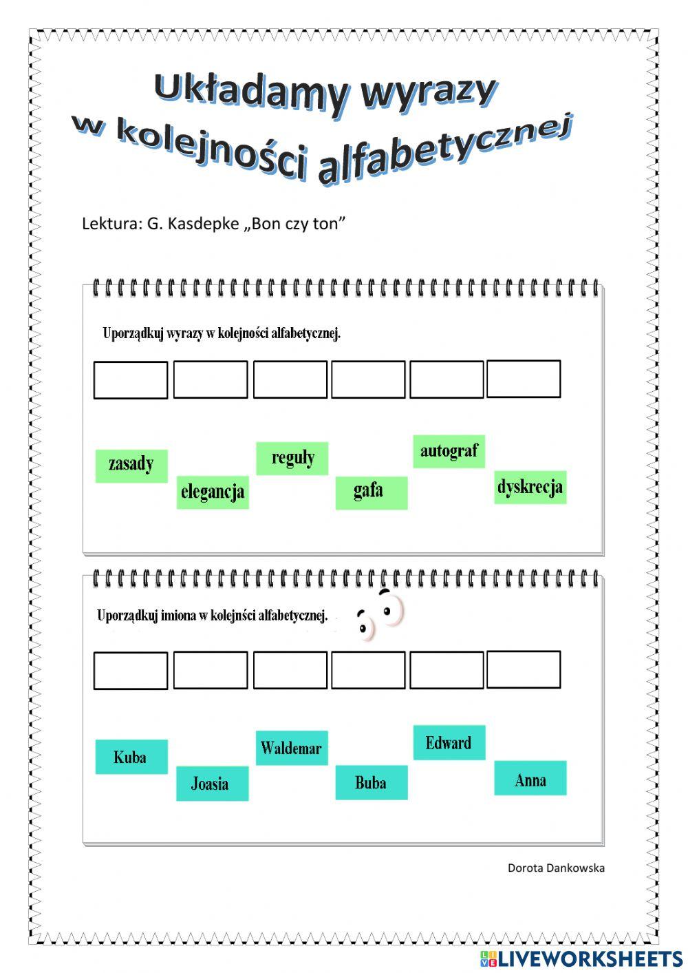 Kolejność alfabetyczna