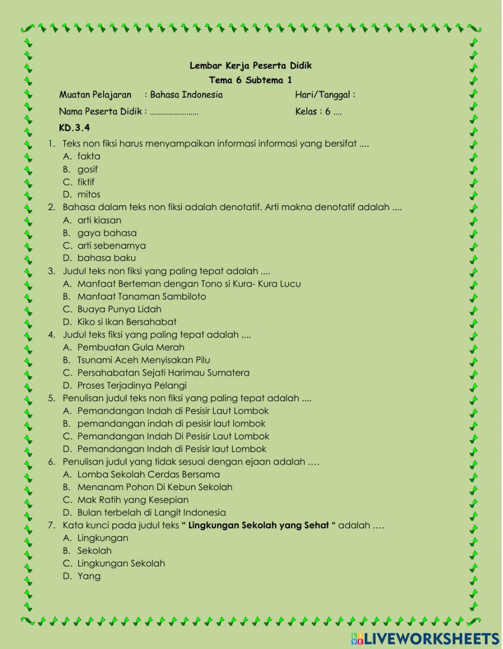 LKPD 1 B.Indonesia Tema 6 KD.3.4
