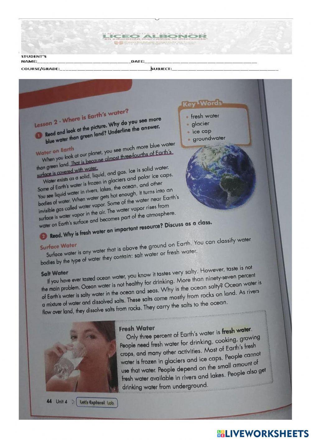Where is Earth's water Where is Earth's water