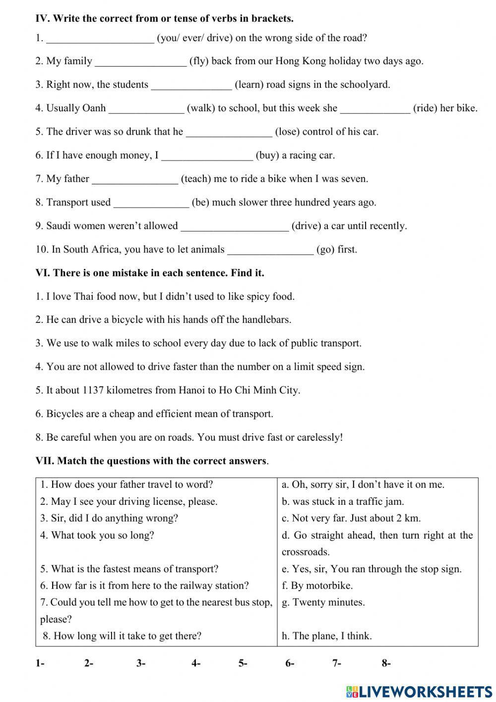 TA7-Test unit 7 (MLH)