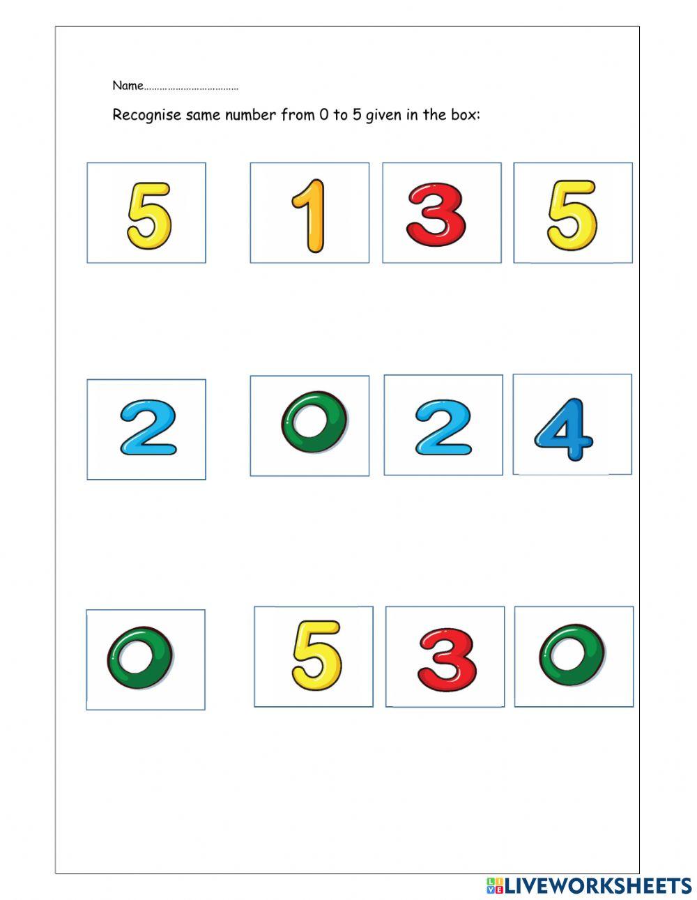 1799483 | Number recognition 0 to 5 | Tanushree143