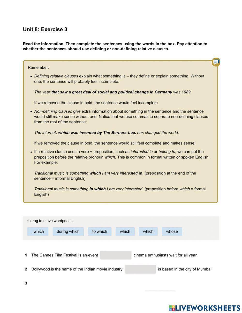 Mindset IELTS 3 - Grammar & Vocabulary Skills Modules - Unit 8 Ex3