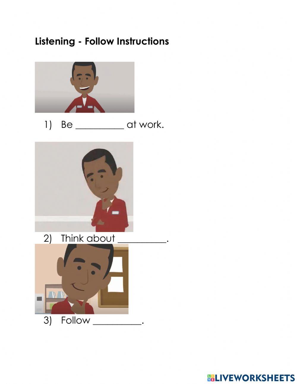 Working Faster Working Safer: Follow Instructions - Alberta Workforce Practice Handout