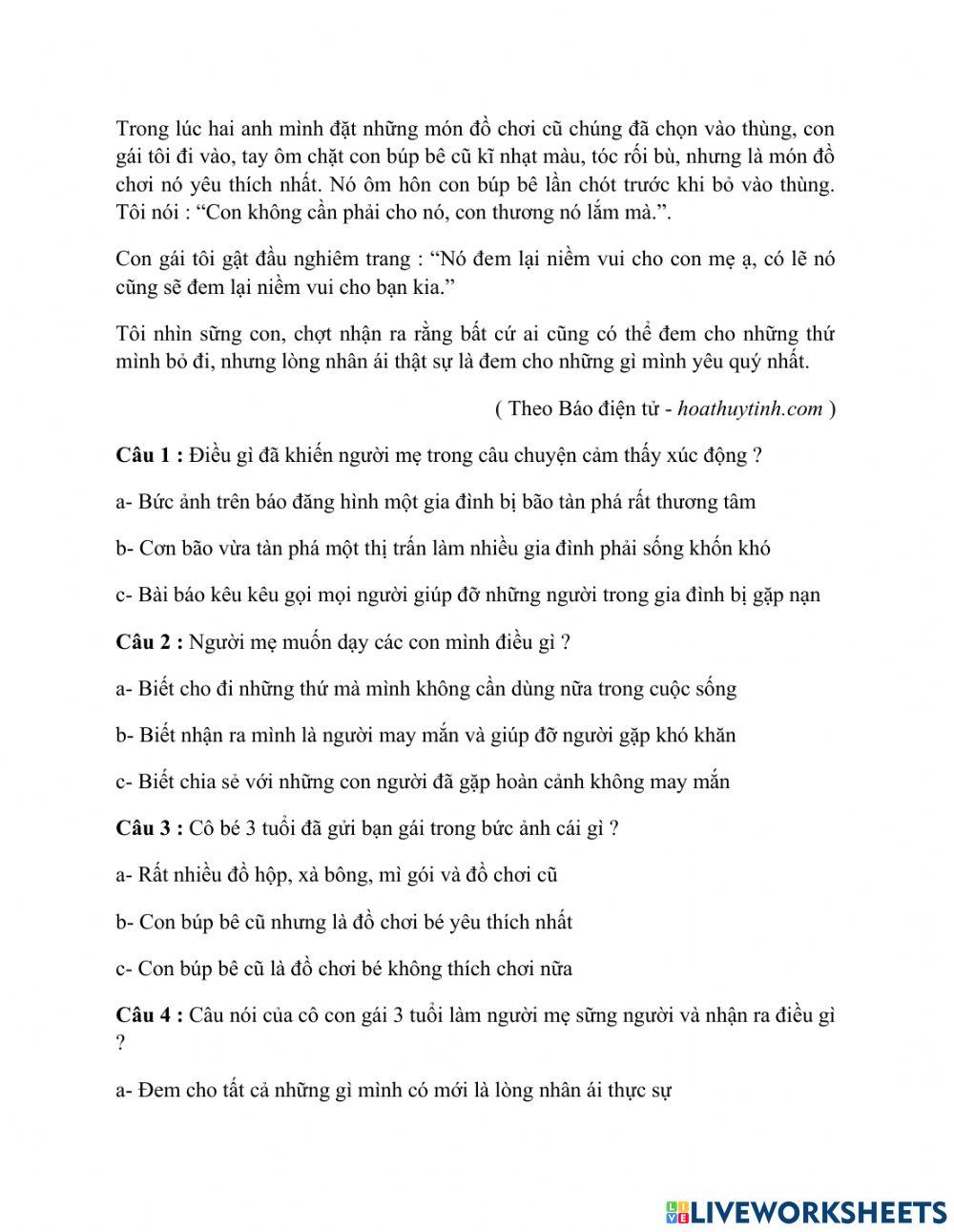 phiếu bài tập cuối tuần tiếng việt 5 tuần 18