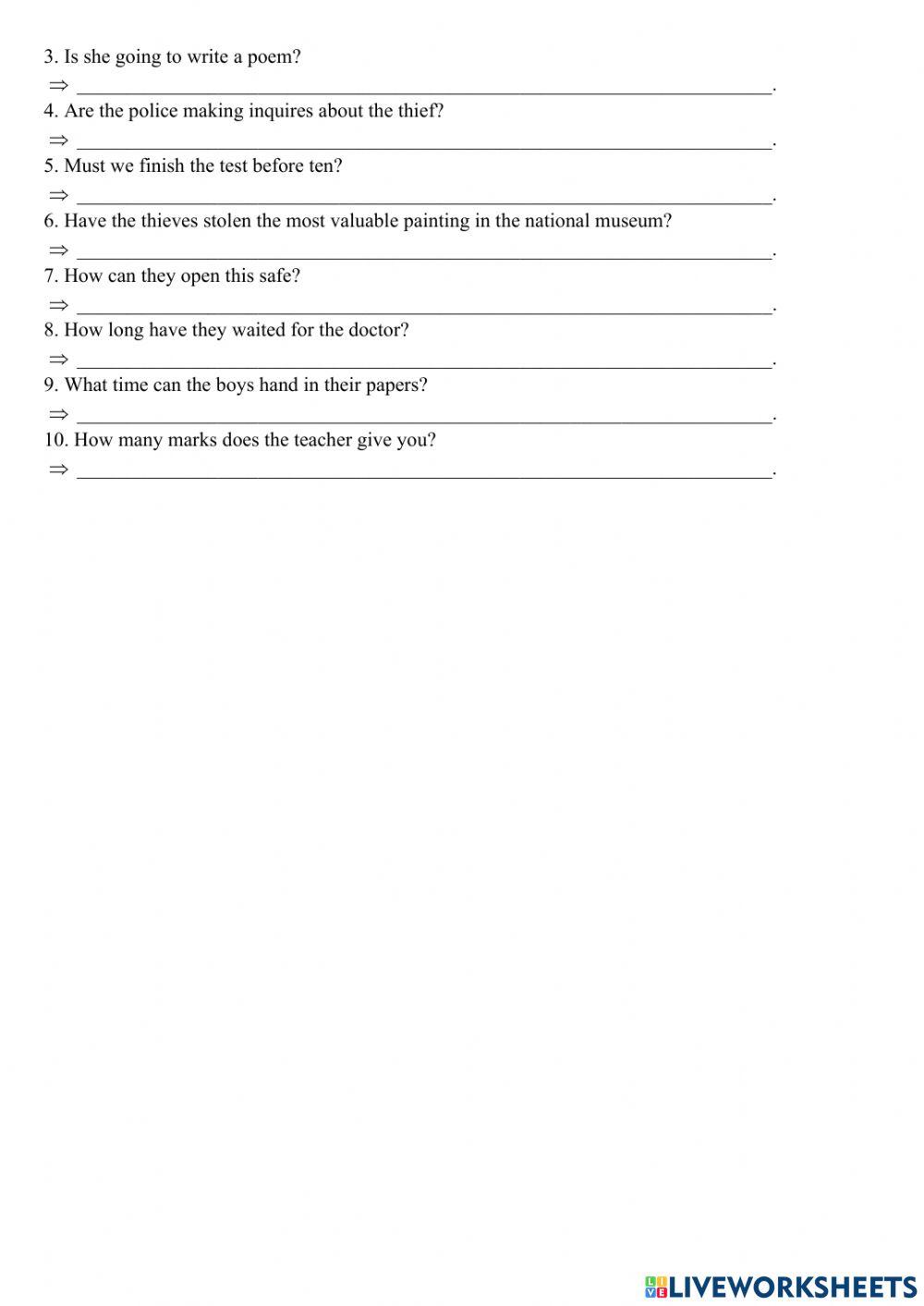 Passive voice (tenses)