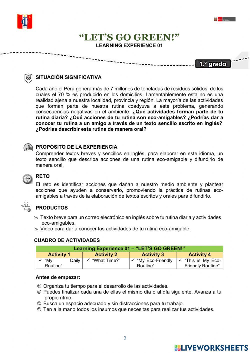 Carpeta de recuperación Inglés Primer Grado Pre-A1