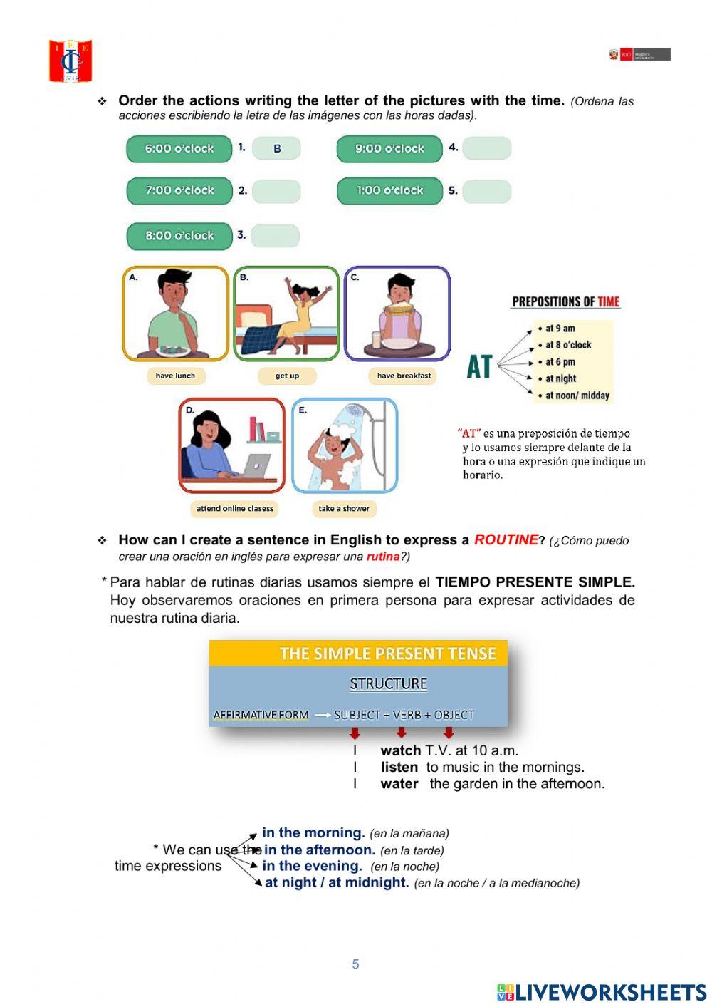 Carpeta de recuperación Inglés Primer Grado Pre-A1