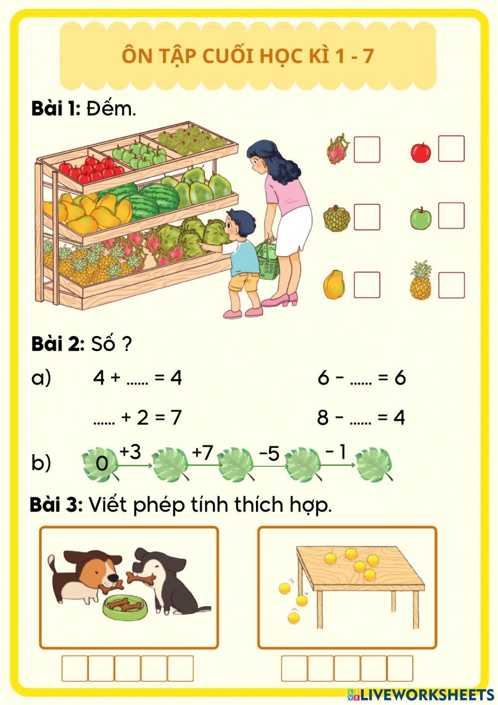 Ôn tập cuối học kì 1 - 7