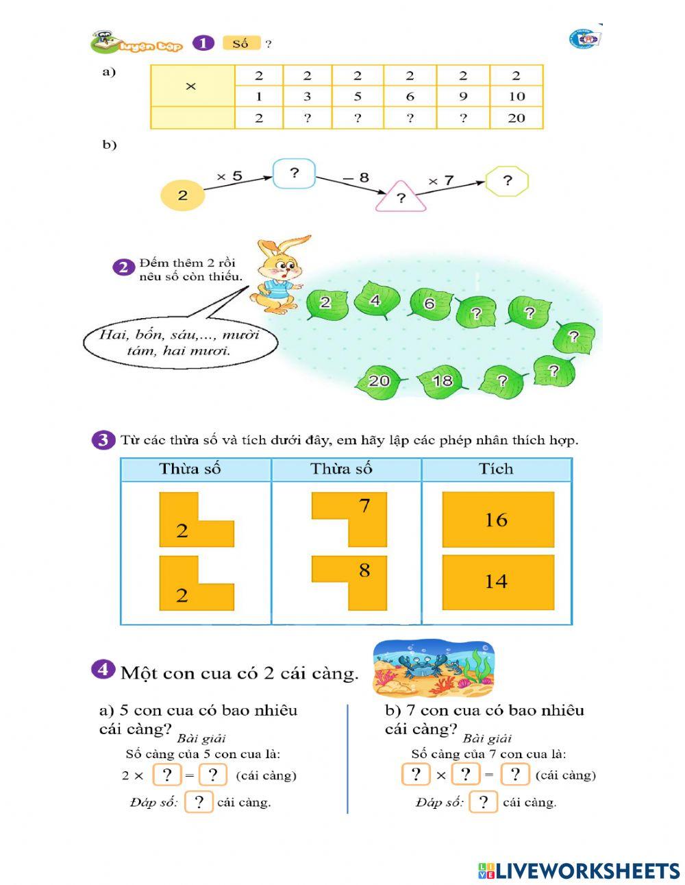 Toán 2, Bài 39, tiết 2