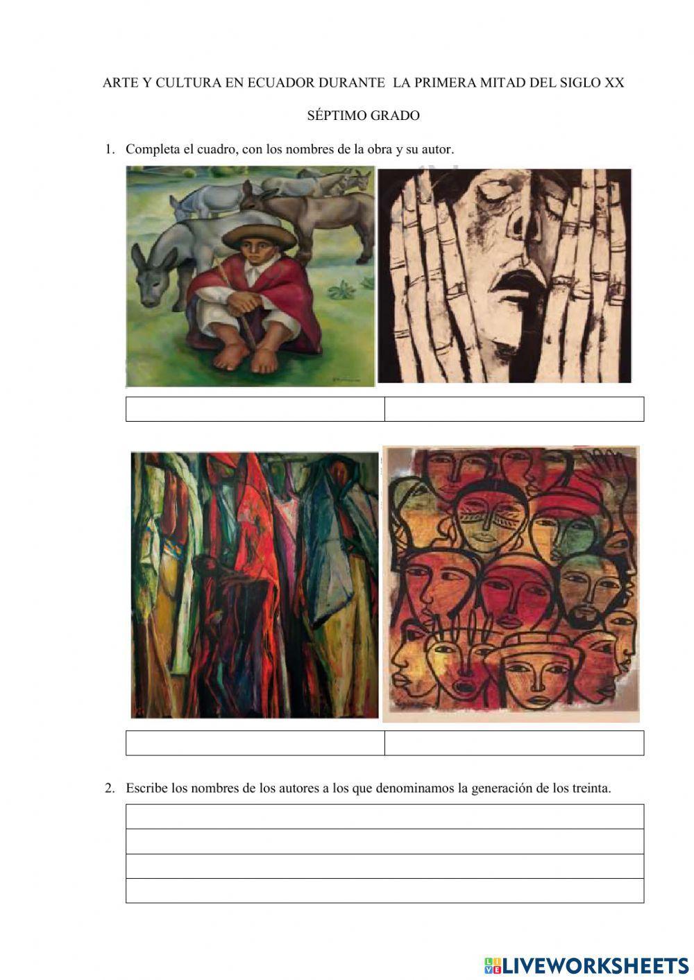 Arte y cultura en ecuador durante la primera mitad del siglo xx