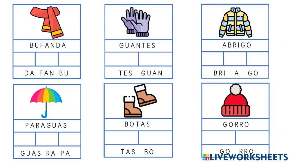 Vocabulario de invierno