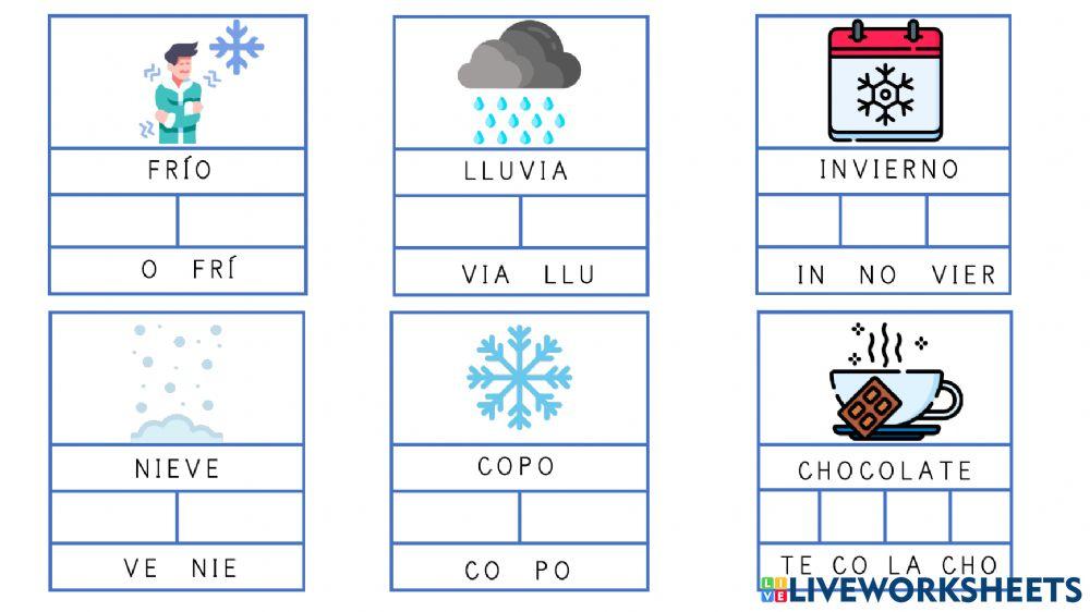 Vocabulario de invierno