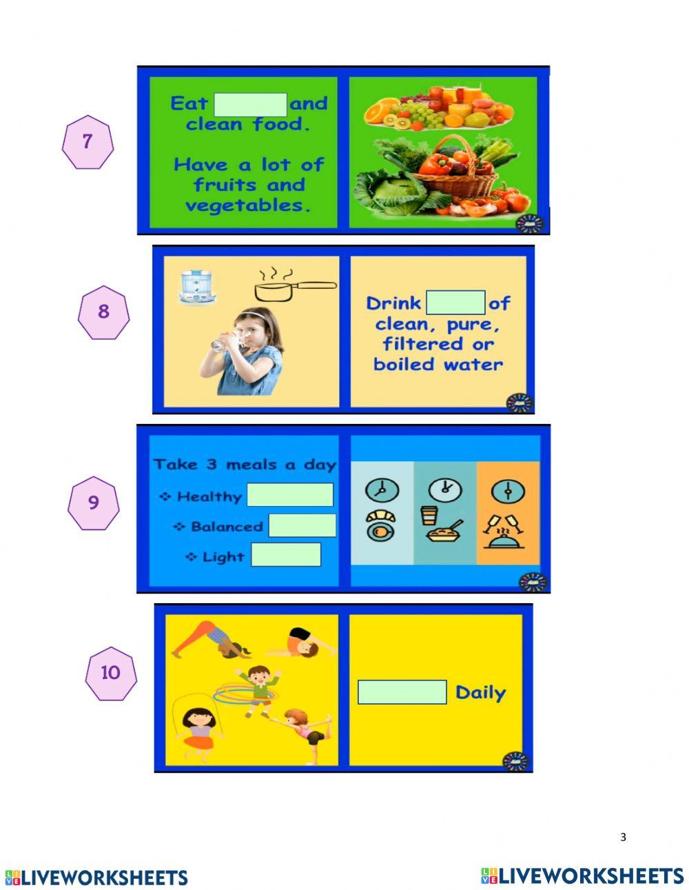 Healthy eating habits grade 1