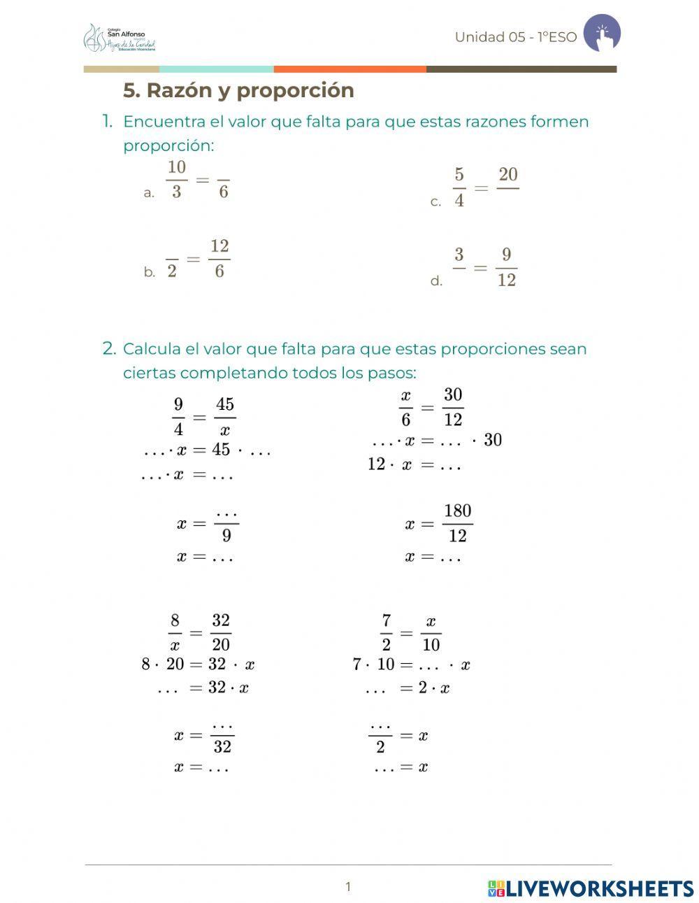 Razón y proporción