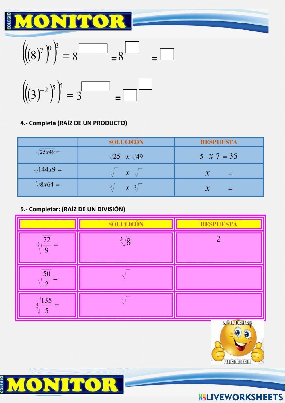 Teoria de exponentes