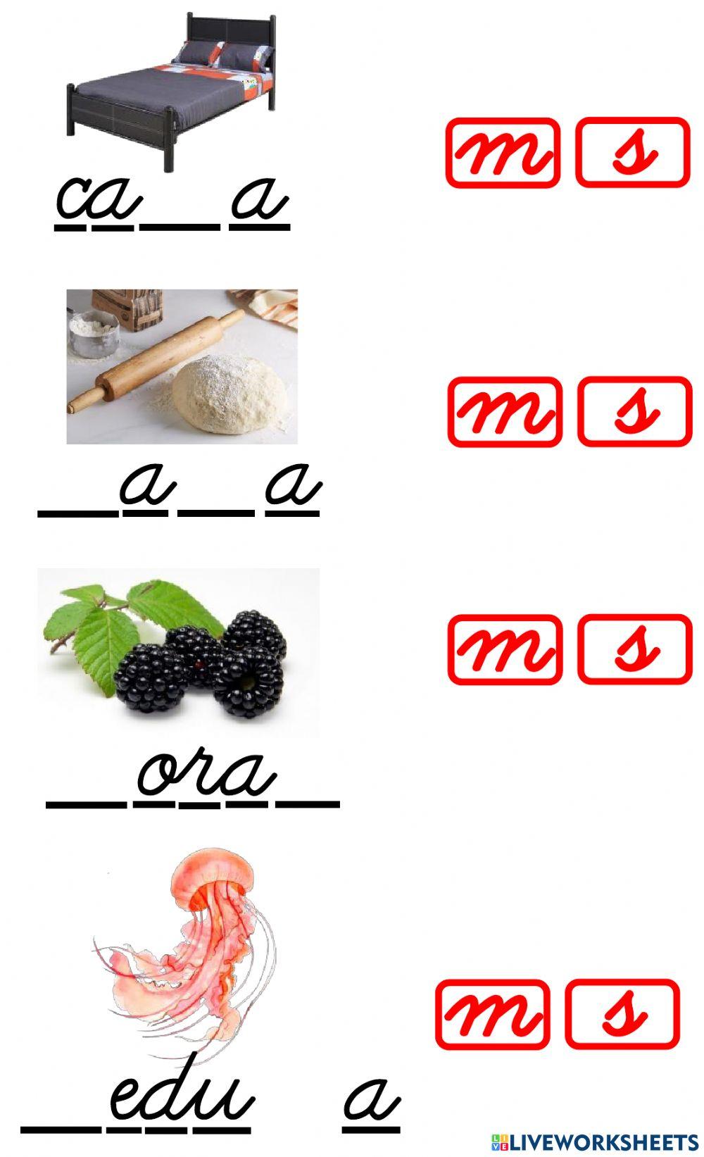 Sonidos iniciales online worksheet Live Worksheets