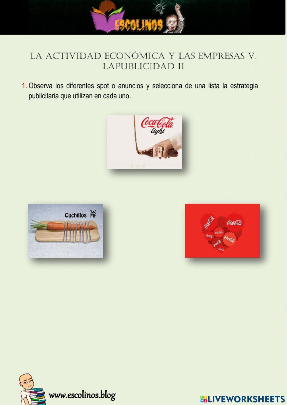 La actividad económica y las empresas V. La Publicidad II