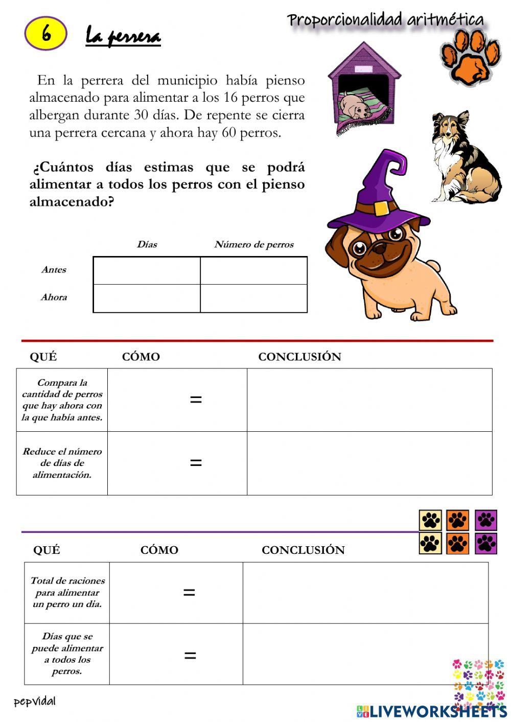 Proporcionalidad aritmética 6