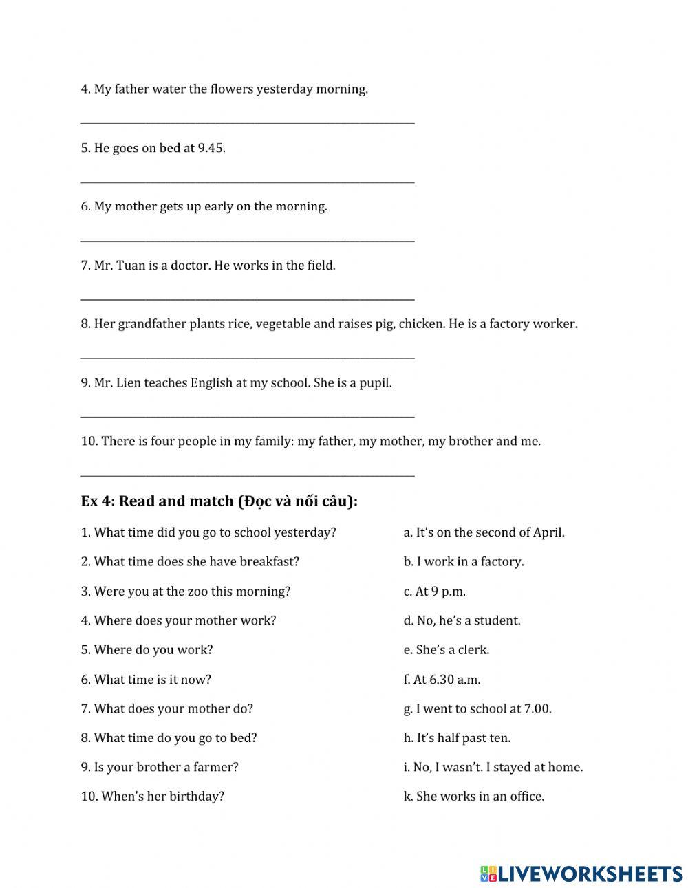 Tiếng Anh 4- Unit 12