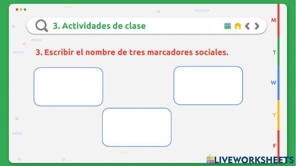 Actividad en clase noveno
