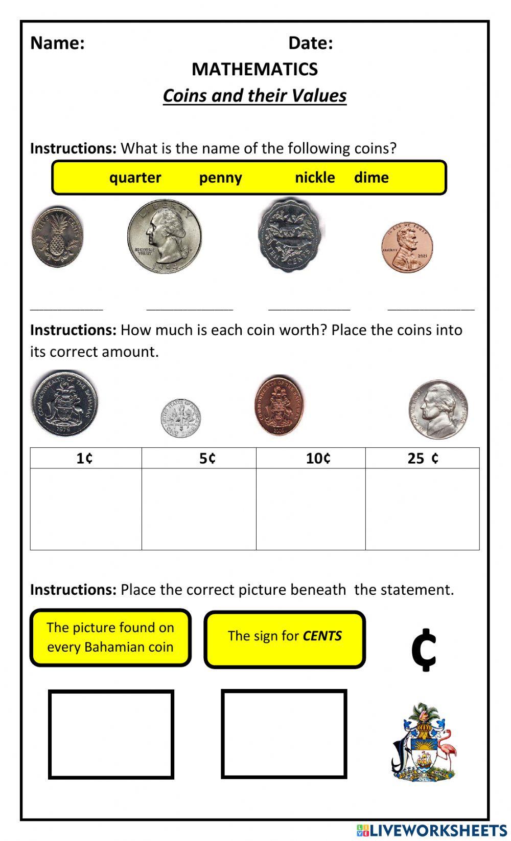 Coins and their Values