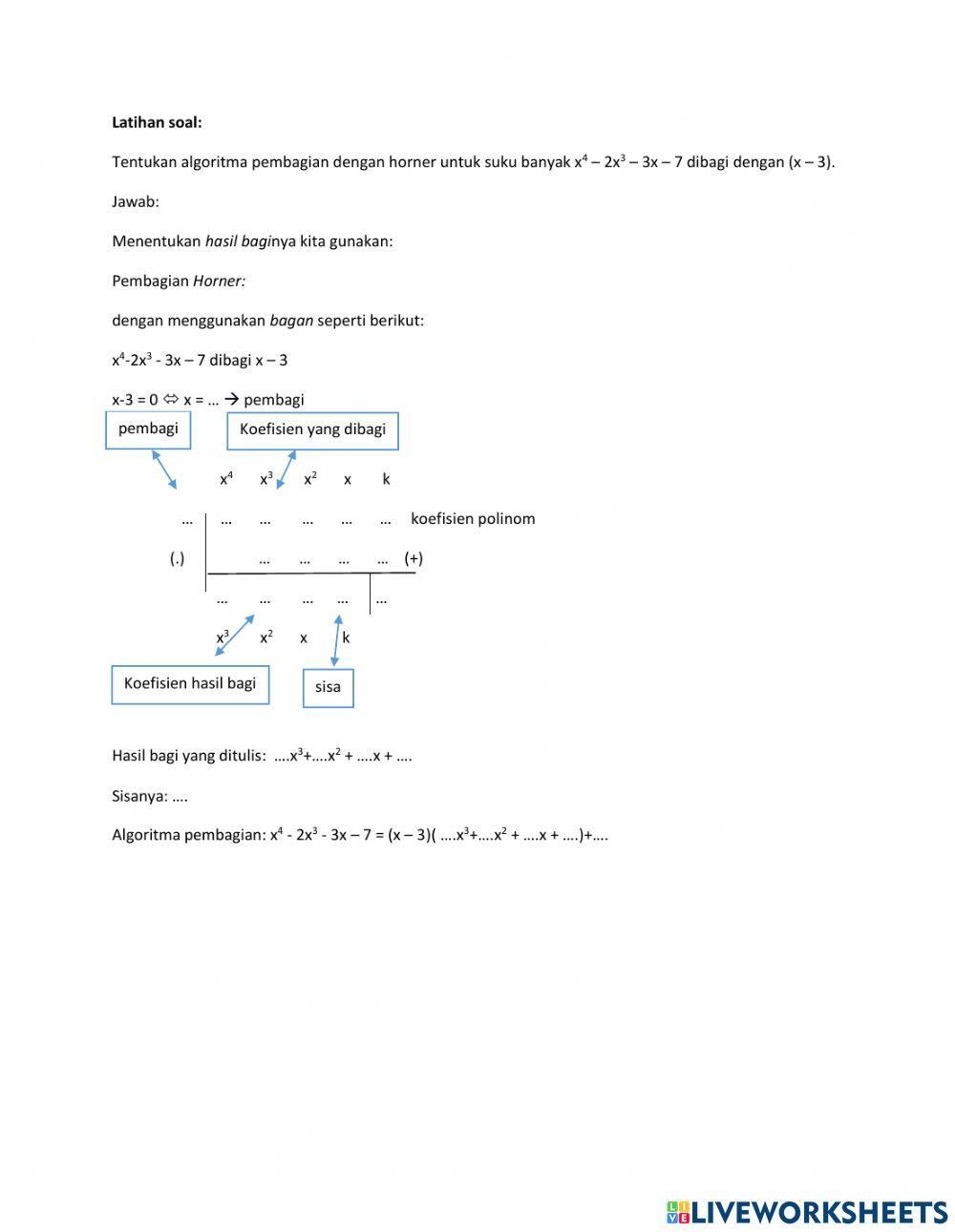 Lembar kerja 3 polinom