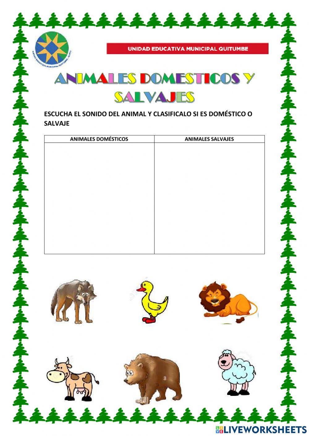 Animales domésticos y salvajes