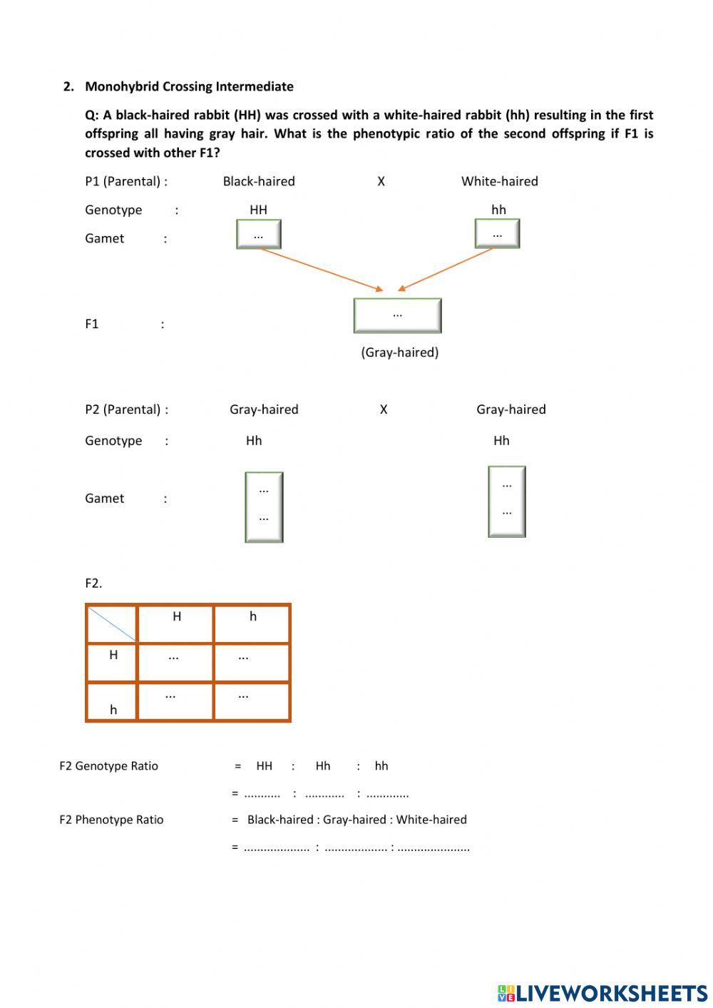 24012022 Heredity online exercise for Live Worksheets