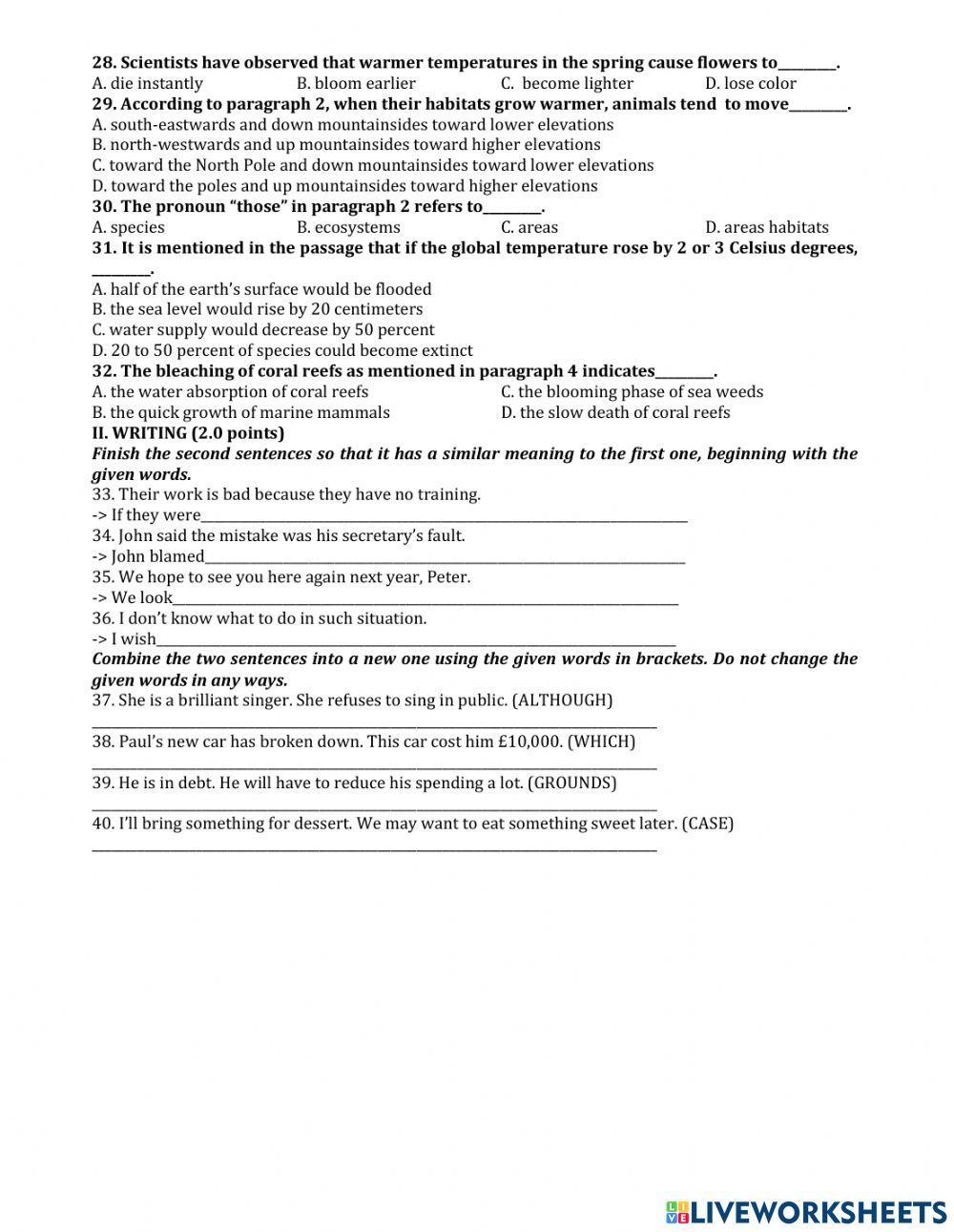 Ôn thi vào 10 - test 5 - bad 20-21