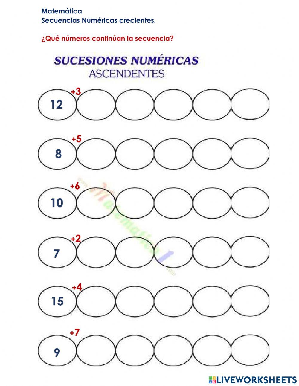 Secuencias crecientes Secuencias crecientes