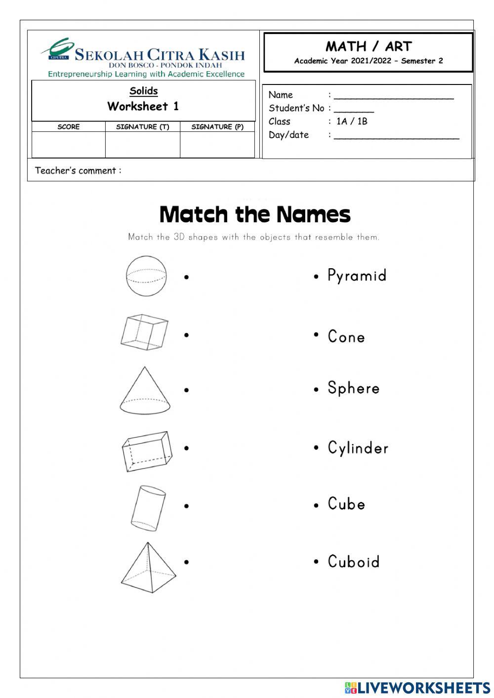Solids - 3D Shapes