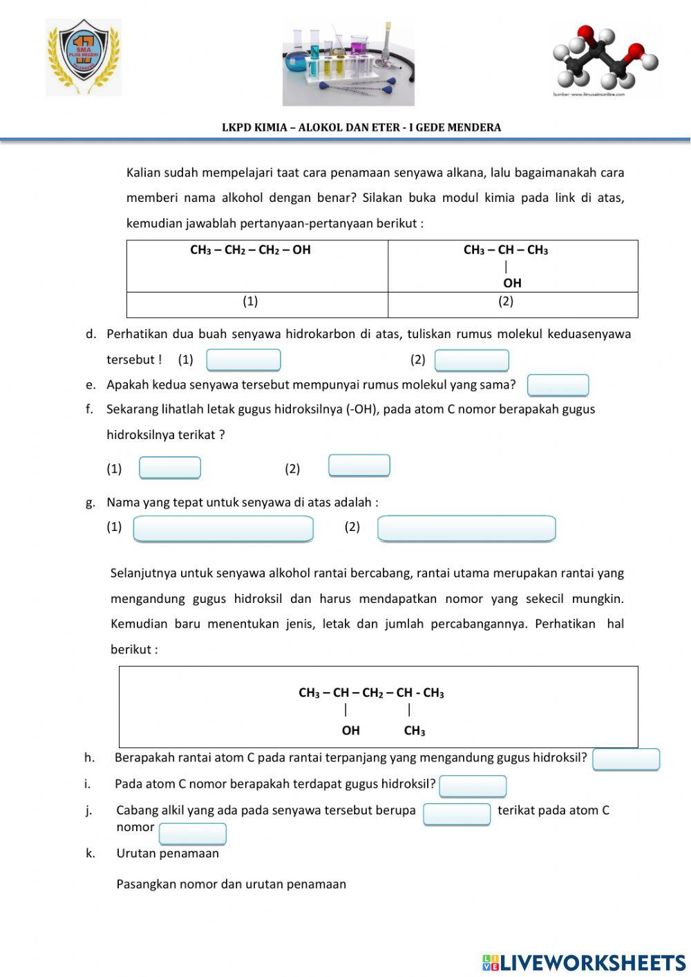 LKPD Alkohol dan Eter
