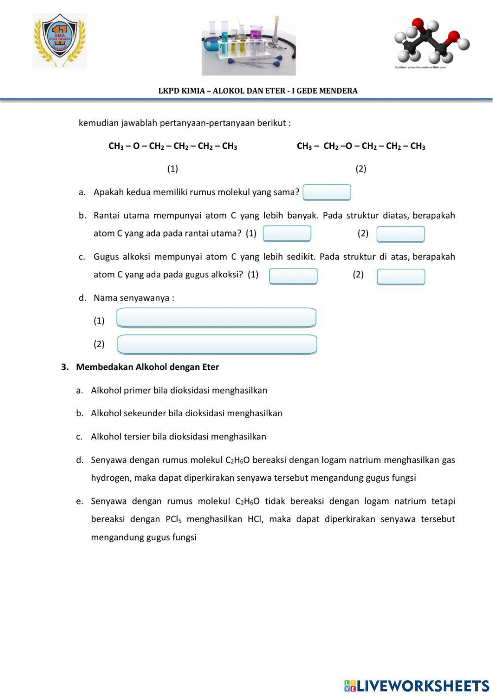 LKPD Alkohol dan Eter