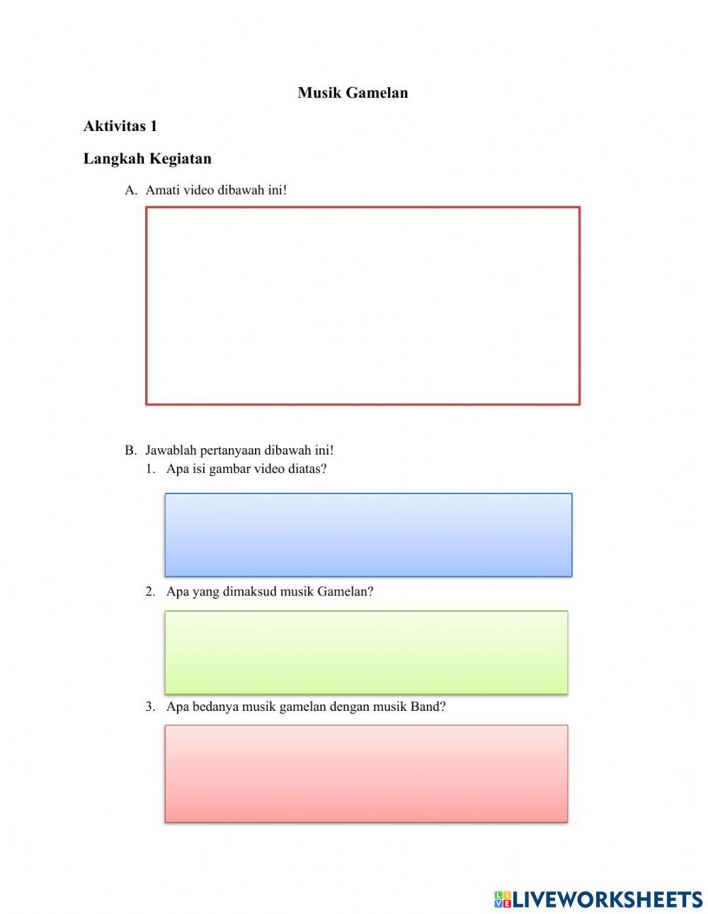 E-LKPD Musik Gamelan
