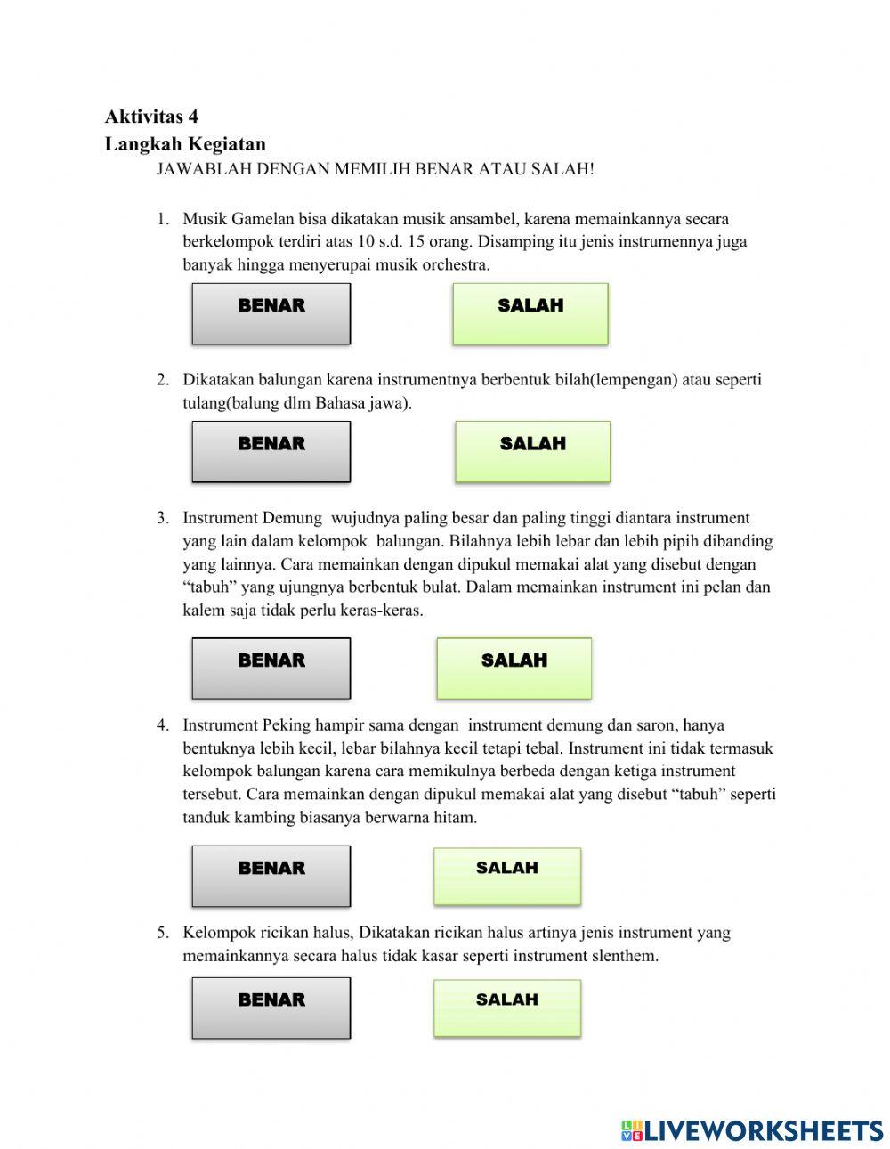 E-LKPD Musik Gamelan