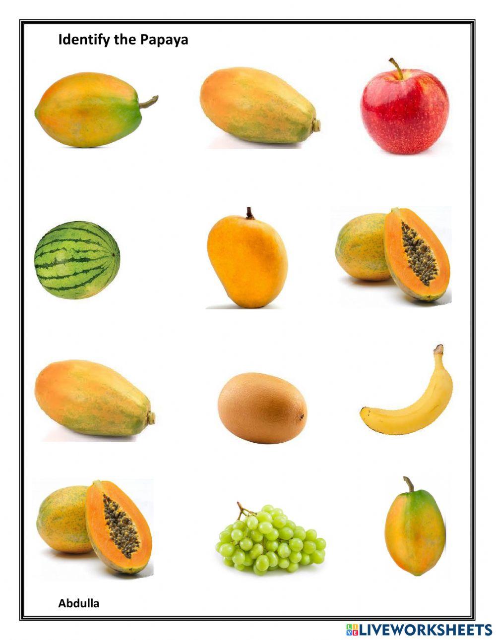 Identify papayas