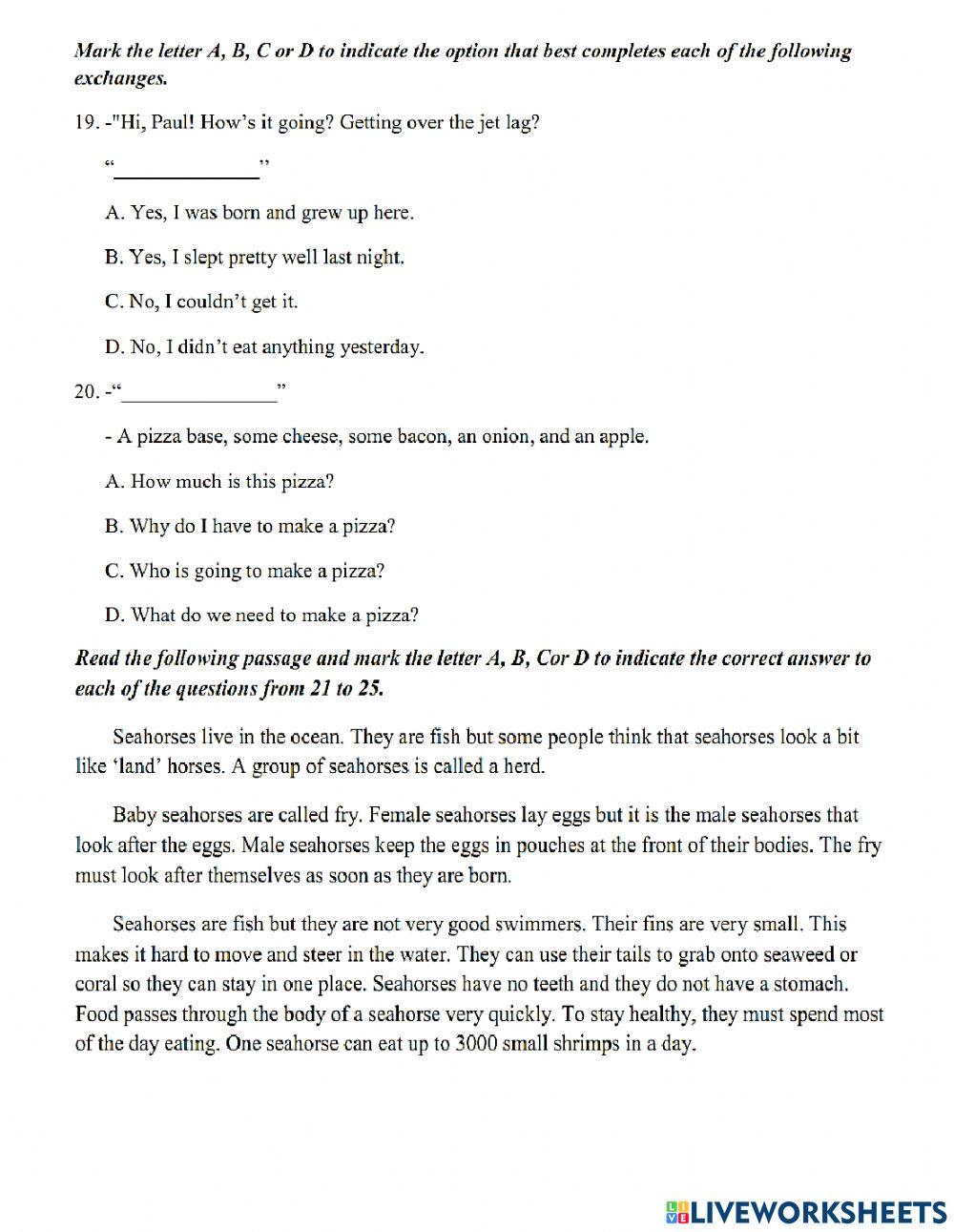 Thi lop 10 - PRACTICE TEST 11