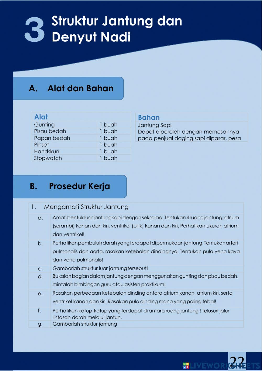 LKPD 3 Organ dan Mekanisme Peredaran Darah