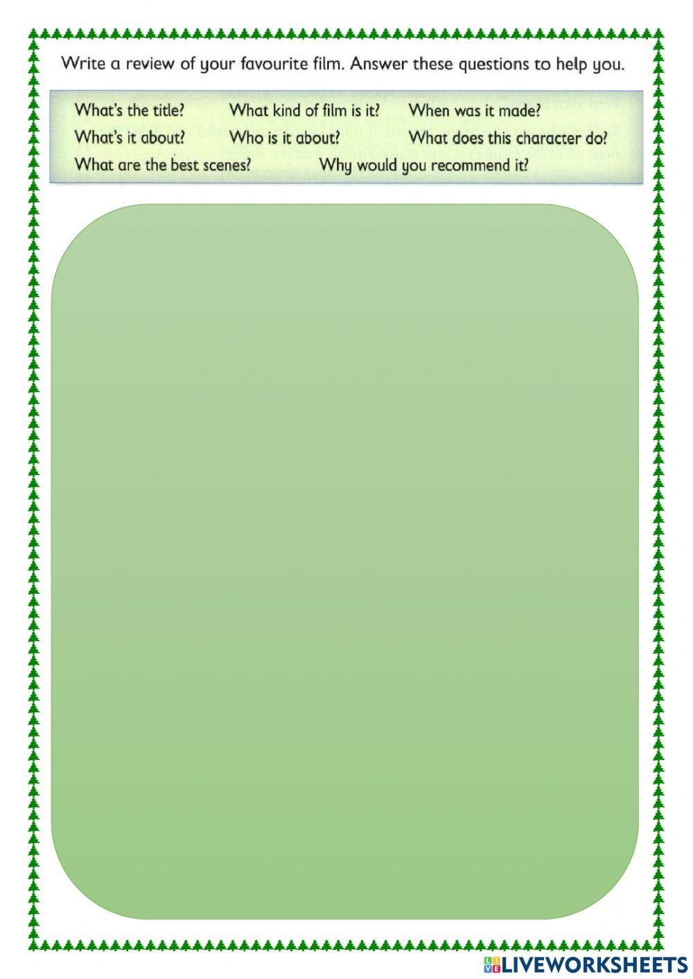 Writing Unit 7 Moving pictures